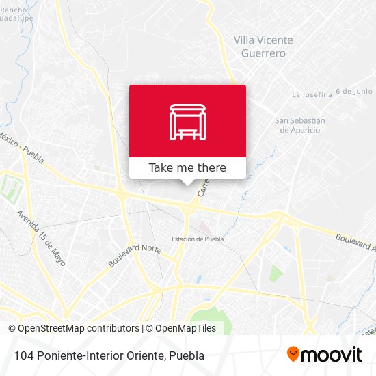 104 Poniente-Interior Oriente map