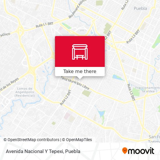Avenida Nacional Y Tepexi map