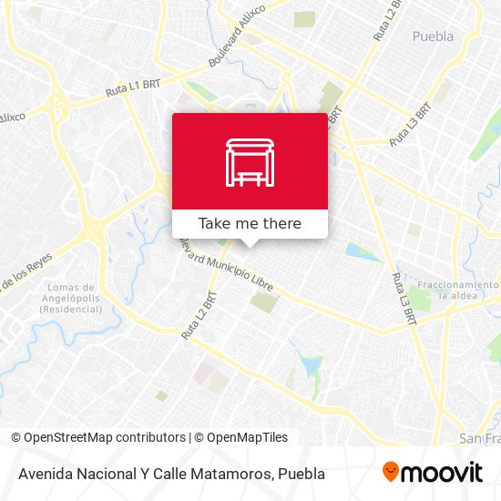 Avenida Nacional Y Calle Matamoros map