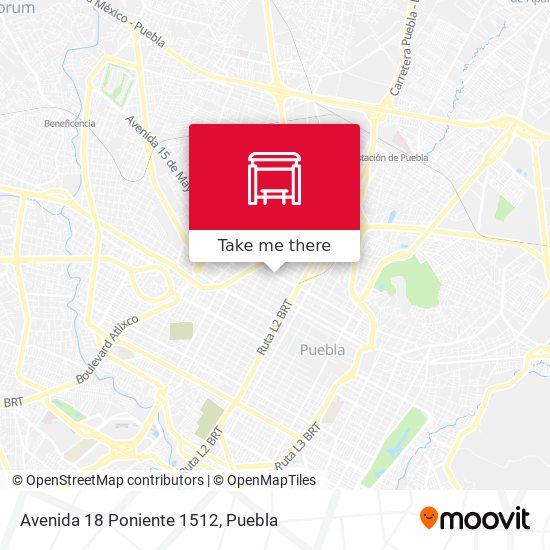 Mapa de Avenida 18 Poniente 1512