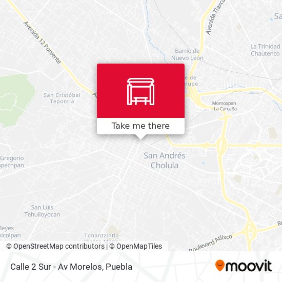 Mapa de Calle 2 Sur - Av Morelos