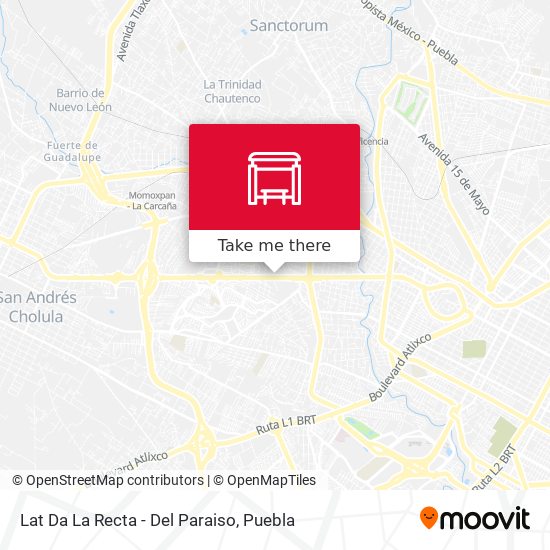 Lat Da La Recta - Del Paraiso map