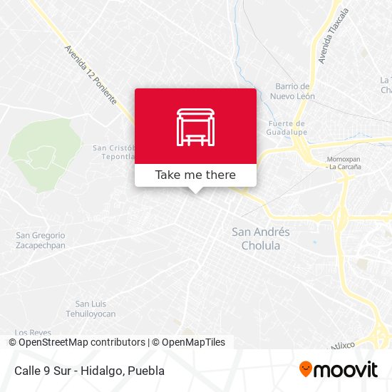 Mapa de Calle 9 Sur - Hidalgo