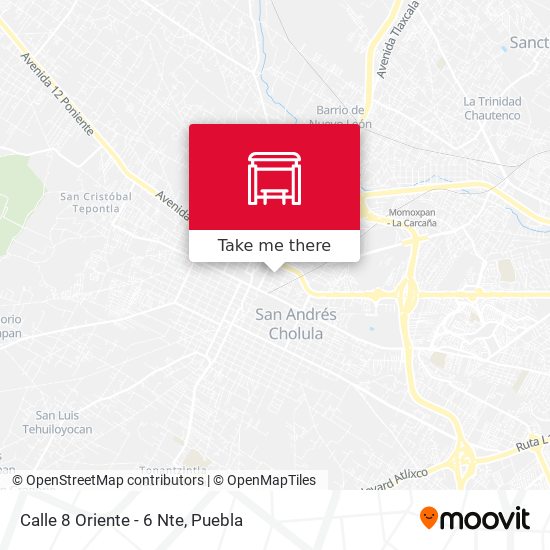 Mapa de Calle 8 Oriente - 6 Nte
