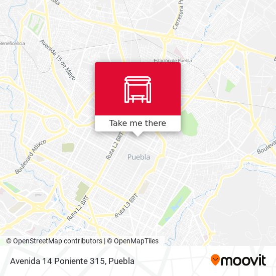 Mapa de Avenida 14 Poniente 315