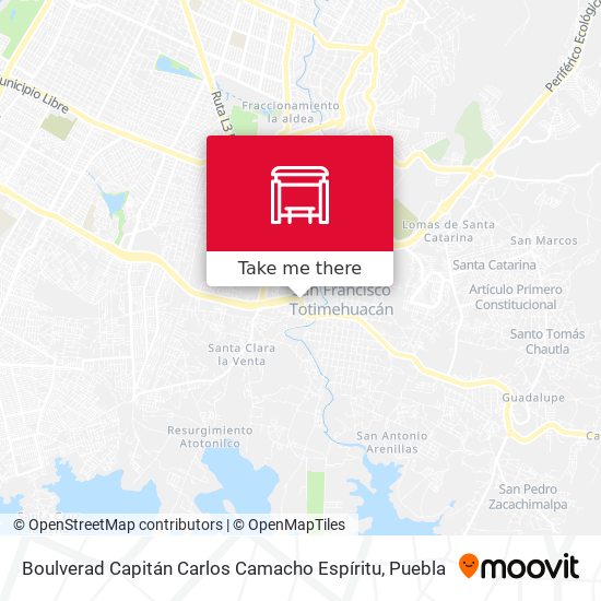 Boulverad Capitán Carlos Camacho Espíritu map