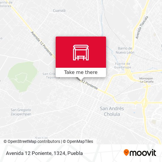 Avenida 12 Poniente, 1324 map
