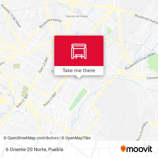 Mapa de 6 Oriente-20 Norte