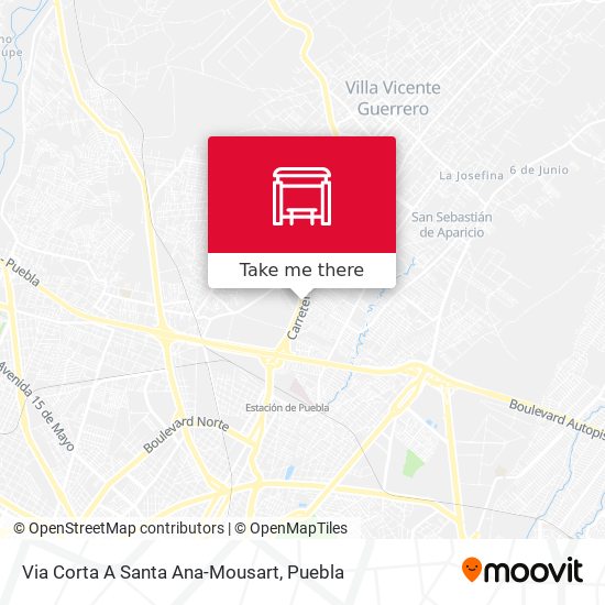 Via Corta A Santa Ana-Mousart map