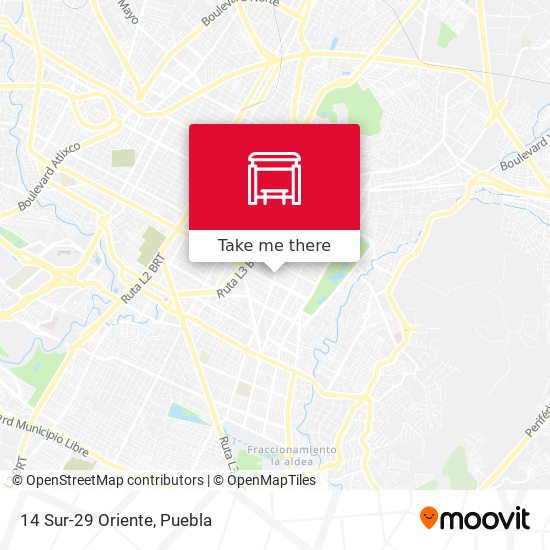 Mapa de 14 Sur-29 Oriente