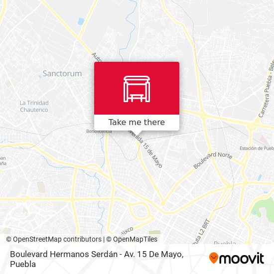 Boulevard Hermanos Serdán - Av. 15 De Mayo map