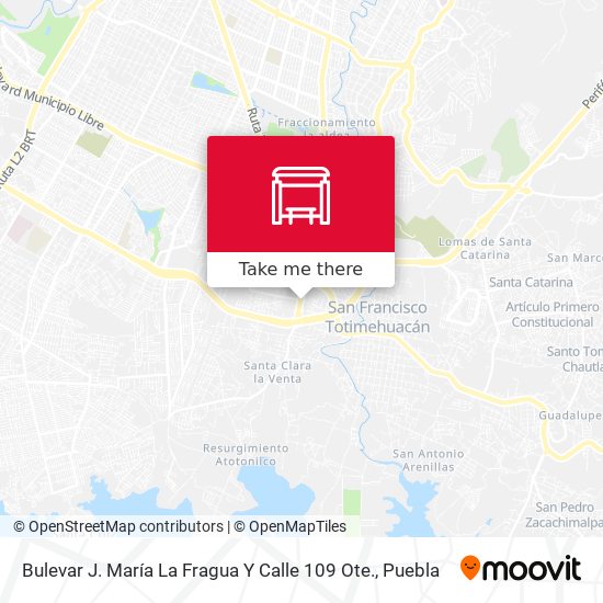 Mapa de Bulevar J. María La Fragua Y Calle 109 Ote.