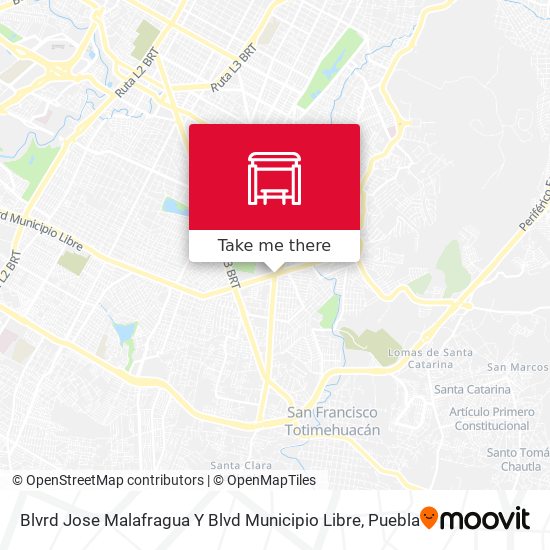 Mapa de Blvrd Jose Malafragua Y Blvd Municipio Libre