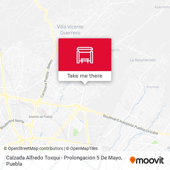 Mapa de Calzada Alfredo Toxqui - Prolongación 5 De Mayo