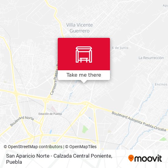San Aparicio Norte - Calzada Central Poniente map