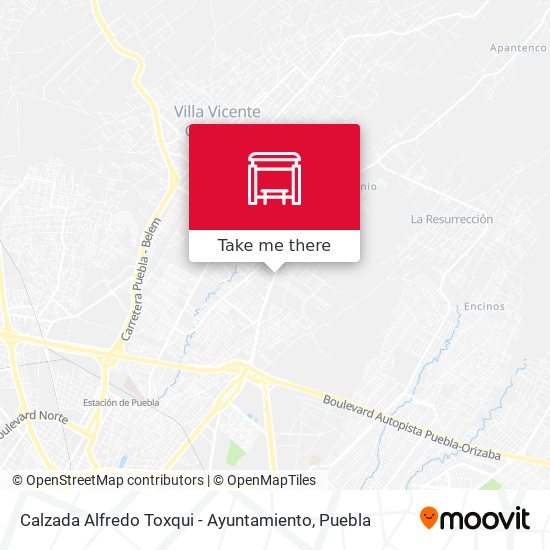 Calzada Alfredo Toxqui - Ayuntamiento map