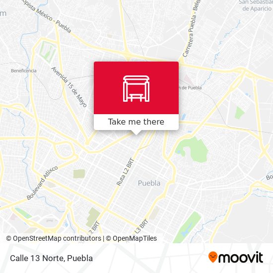 Calle 13 Norte map