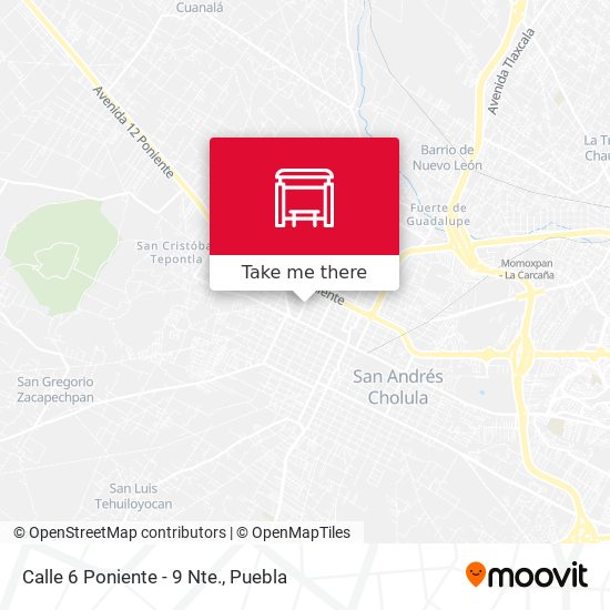 Mapa de Calle 6 Poniente - 9 Nte.