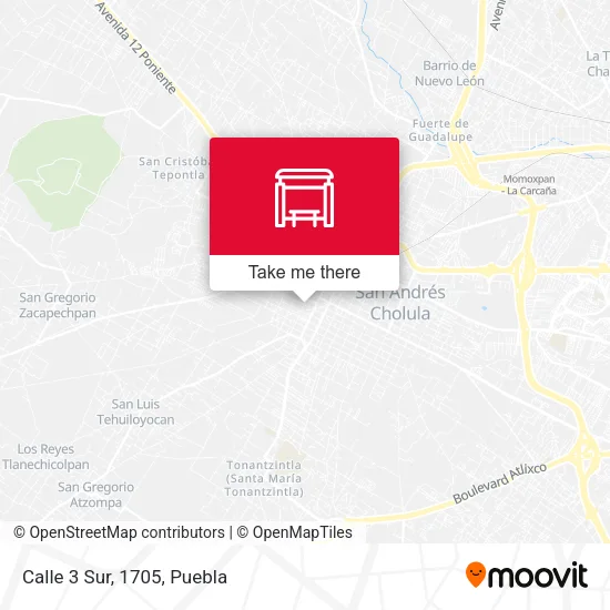 Calle 3 Sur, 1705 map