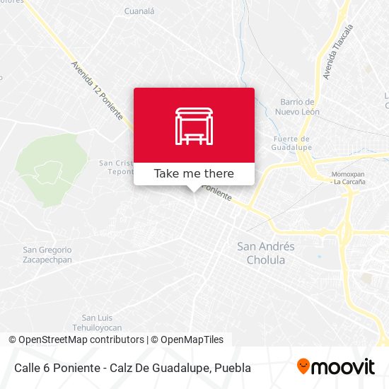 Mapa de Calle 6 Poniente - Calz De Guadalupe