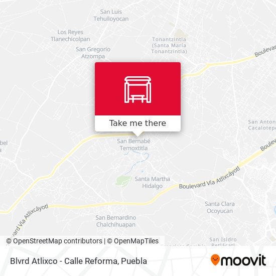 Blvrd Atlixco - Calle Reforma map