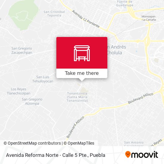 Mapa de Avenida Reforma Norte - Calle 5 Pte.