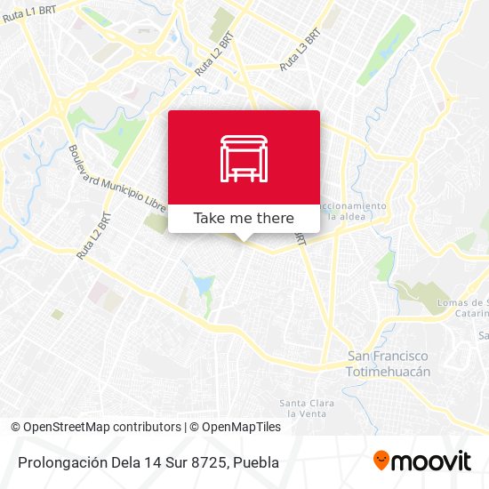 Prolongación Dela 14 Sur 8725 map