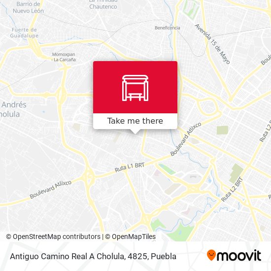 Mapa de Antiguo Camino Real A Cholula, 4825