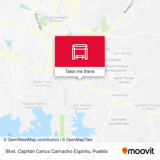 Mapa de Blvd. Capitán Carlos Camacho Espíritu