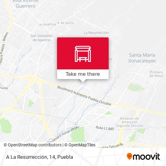 A La Resurrección, 14 map