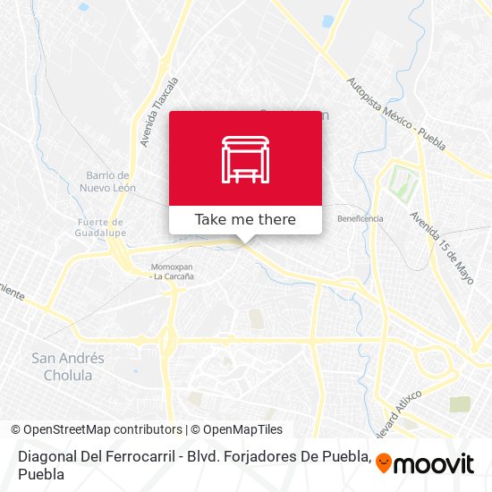 Mapa de Diagonal Del Ferrocarril - Blvd. Forjadores De Puebla