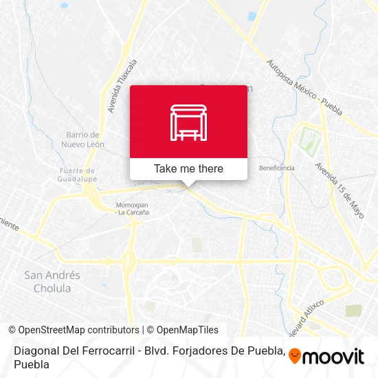 Mapa de Diagonal Del Ferrocarril - Blvd. Forjadores De Puebla