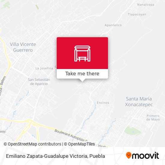 Emiliano Zapata-Guadalupe Victoria map