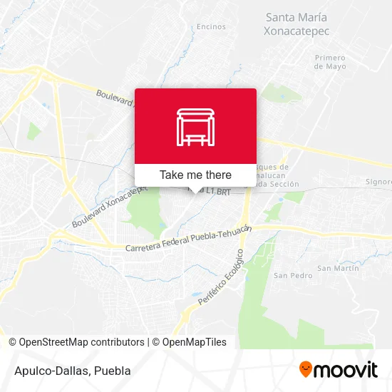 Mapa de Apulco-Dallas
