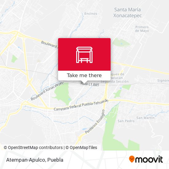 Atempan-Apulco map