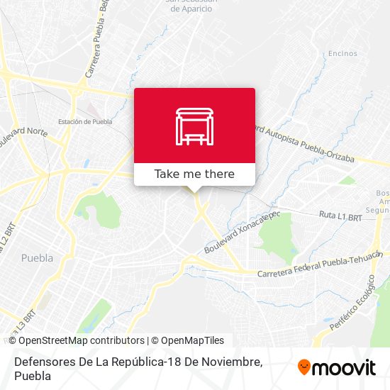 Defensores De La República-18 De Noviembre map