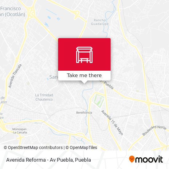Avenida Reforma - Av Puebla map