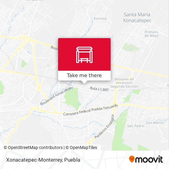 Mapa de Xonacatepec-Monterrey