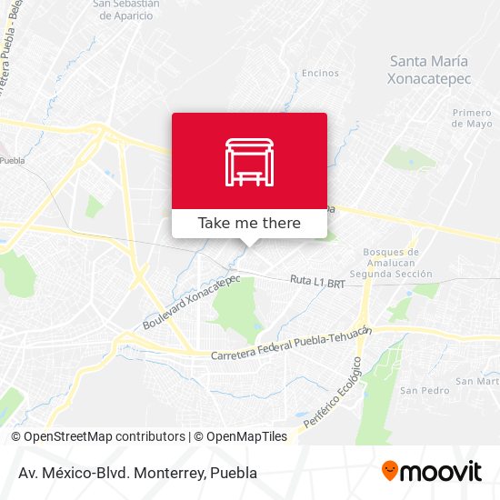 Mapa de Av. México-Blvd. Monterrey