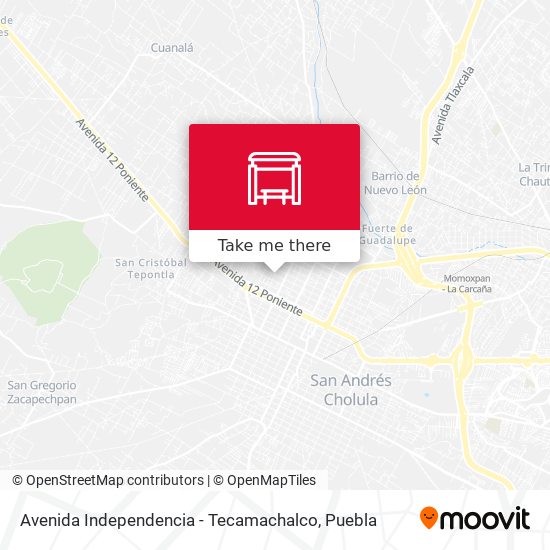 Mapa de Avenida Independencia - Tecamachalco