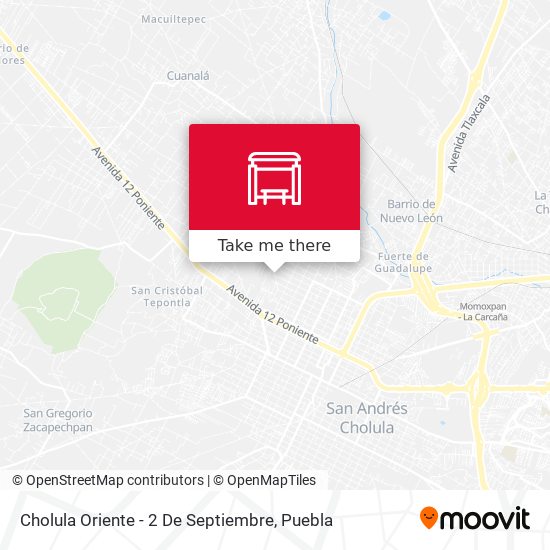 Cholula Oriente - 2 De Septiembre map