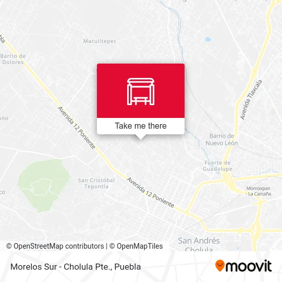 Morelos Sur - Cholula Pte. map