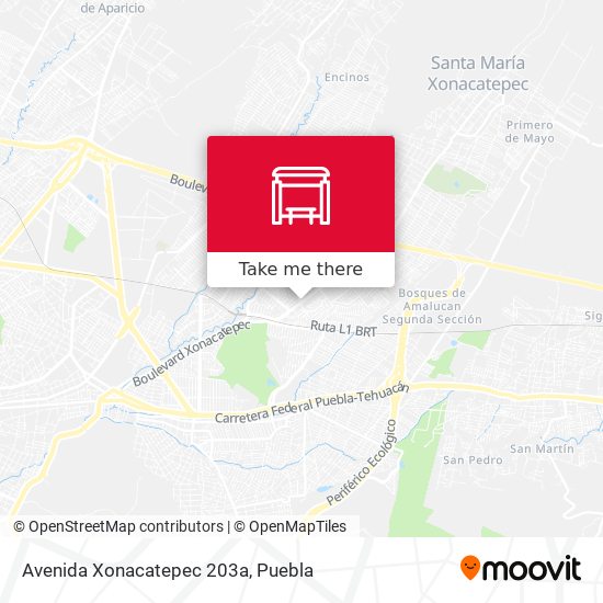 Avenida Xonacatepec 203a map
