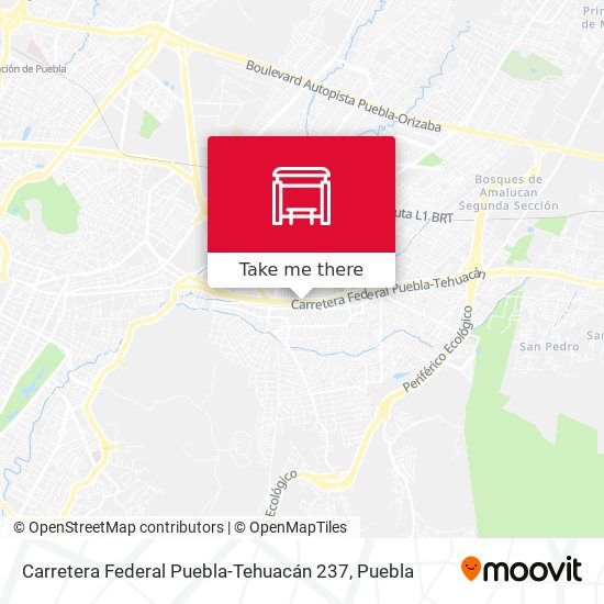 Carretera Federal Puebla-Tehuacán 237 map