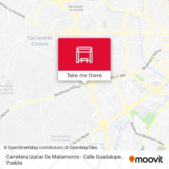 Carretera Izúcar De Matamoros - Calle Guadalupe map