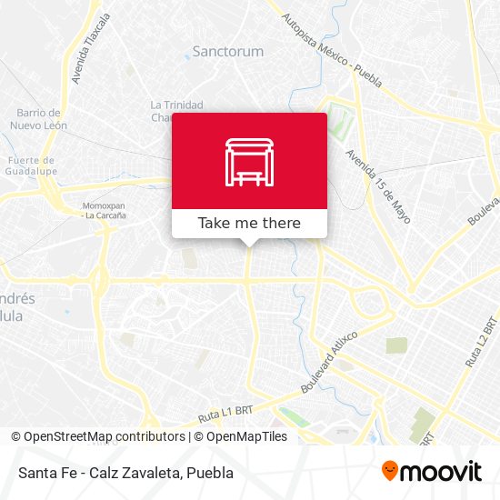 Mapa de Santa Fe - Calz Zavaleta