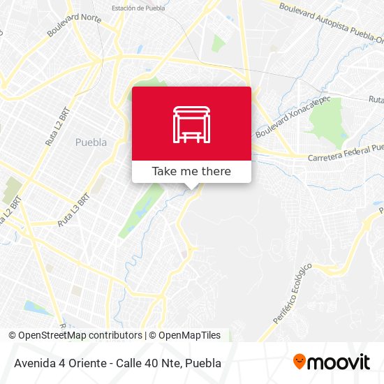 Avenida 4 Oriente - Calle 40 Nte map