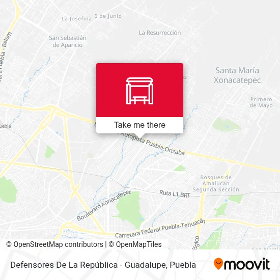 Defensores De La República - Guadalupe map