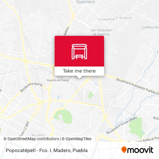 Popocatépetl - Fco. I. Madero map