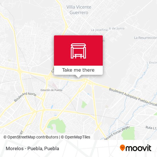 Morelos - Puebla map